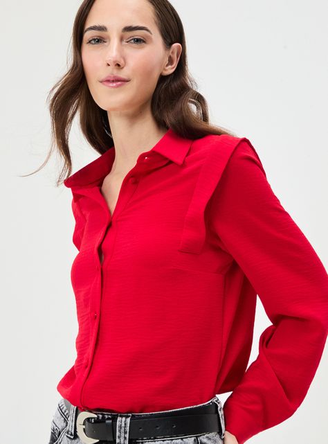Blusa Manga Larga Cuello y Botones-3