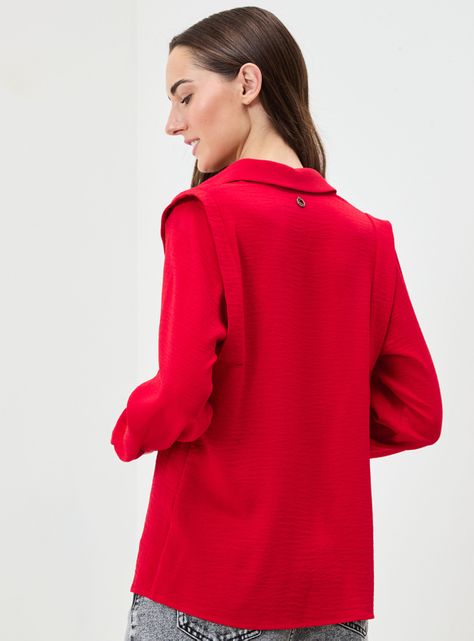 Blusa Manga Larga Cuello y Botones-1