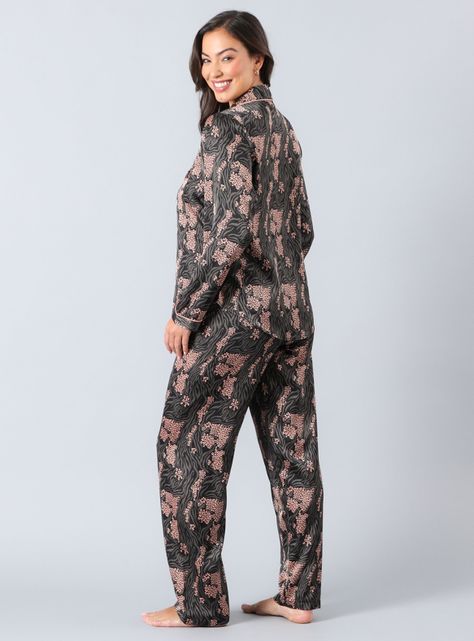 Set Camisero + Pantalón Satín Diseño Print-1
