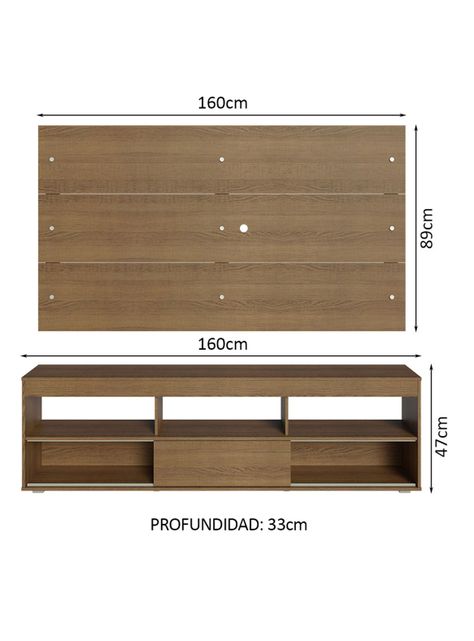 Rack + Panel TV 65" Orlando 1 Puerta-1