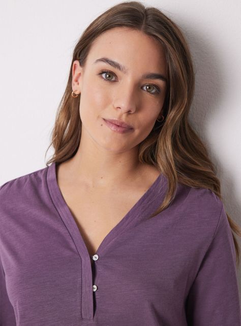 Polera Manga Larga Algodón Mora-3