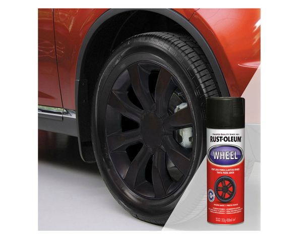 Pintura spray 408 ml Wheel negro mate Rust-Oleum-2