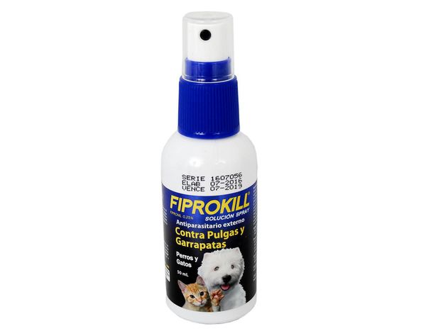 Antiparasitario externo 50 ml contra pulgas garrapatas Fiprokill Drag Pharma-0