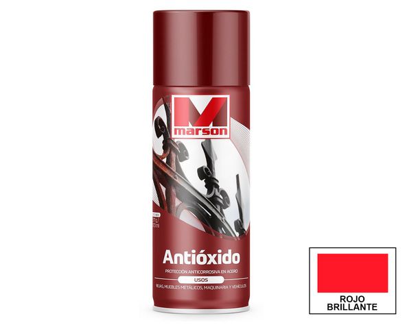 Pintura spray 485 ml Antióxido rojo Marson-0
