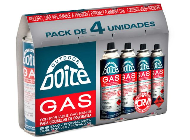 Cartucho gas 227 gr 4 unidades Doite-0