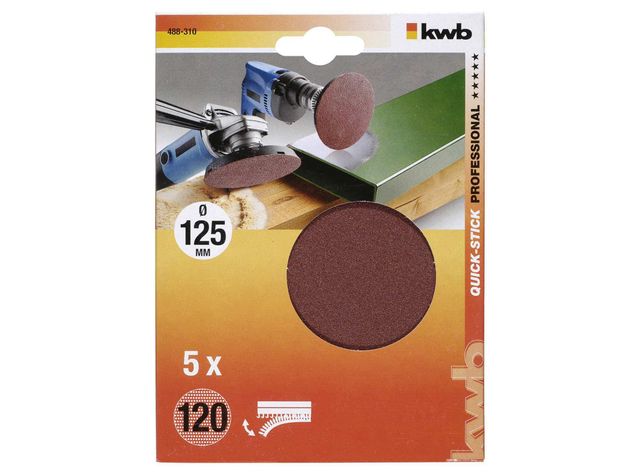 Disco pulir grano 120 125 mm quick stick 488310 KWB-1