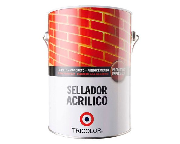 Sellador acrílico 1/4 galón transparente semi brillante Tricolor-1