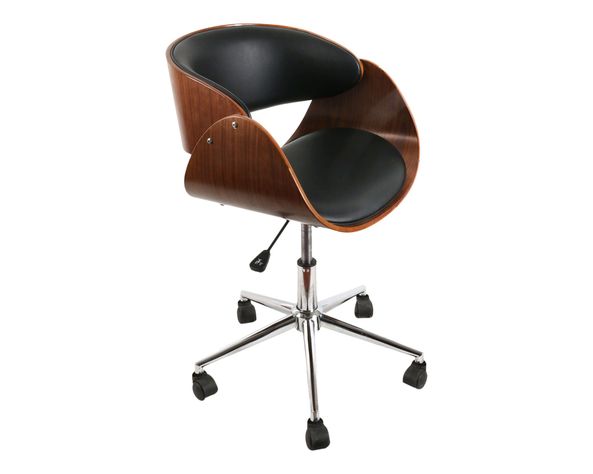 Silla de escritorio Bosco negro/café M+Design-1