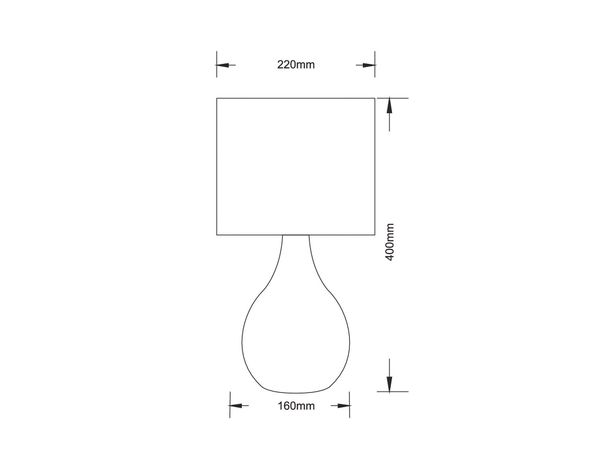 Lámpara sobremesa 1L 60W E27 Toscana III café Abitare-3