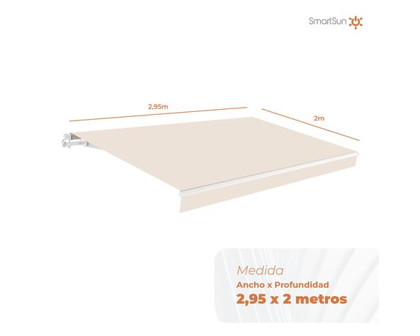 Toldo retráctil 3x2 m SmartSun Classic crudo-7