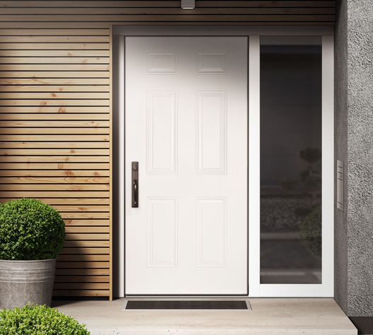 Puerta Metálica Sinfonía Blanca 70x200 cm Masonite-0