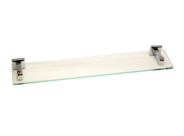 Repisa cristal Bari cromo 50 cm-0