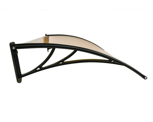 Alero listo protección policarbonato Bambú Curvo 100x120 cm-2
