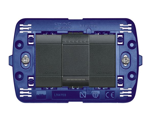 Placa semiarmada interruptor 16A 9/24 antracita Bcitino-0