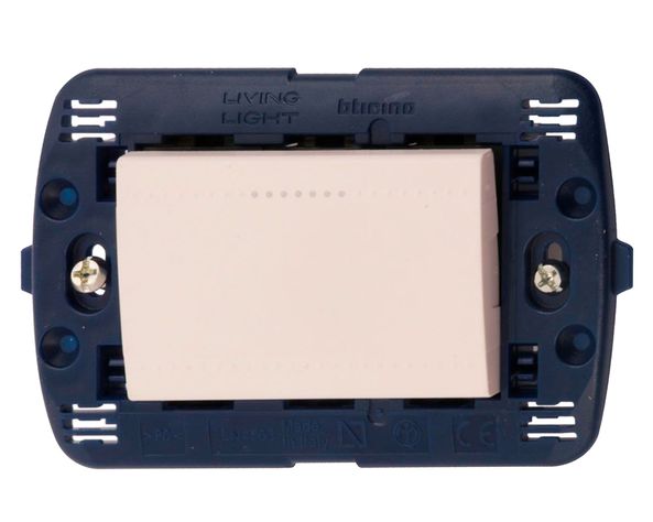 Placa semiarmada interruptor simple 9/24 blanco Bticino-0