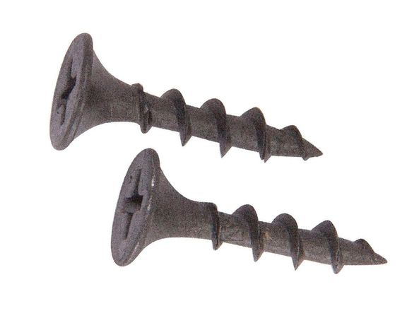 Tornillo 6 x 3/4'' placa yeso cartón rosca gruesa negro x100 unidades Imporper-0