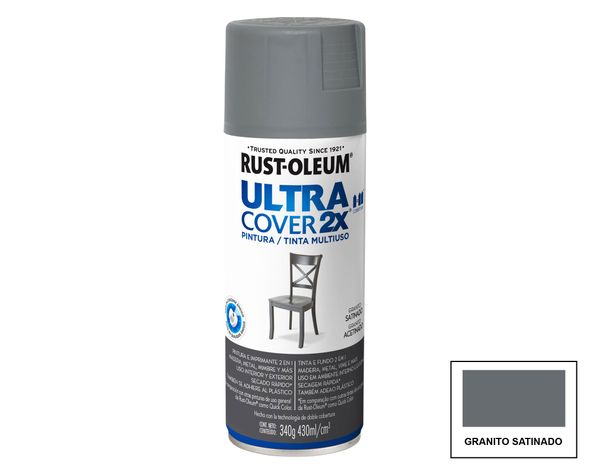 Pintura spray 430 ml Ultra cover 2X granito satín Rust-Oleum-0