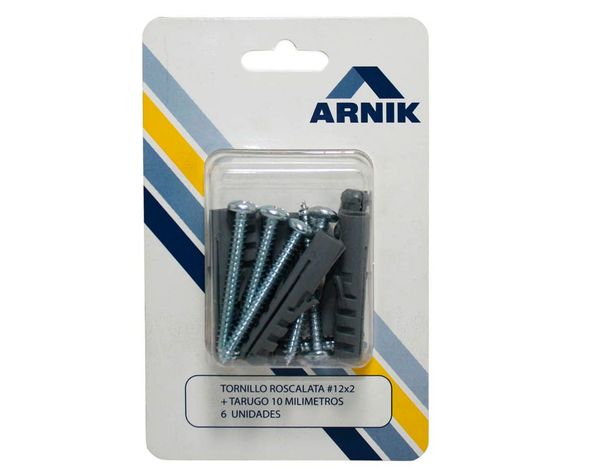 Tornillo roscalata 12 x 2 + tarugo nylon 10 mm Imporper-1