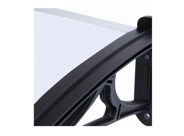 Alero listo protección policarbonato transparente Curvo 70x120 cm-2