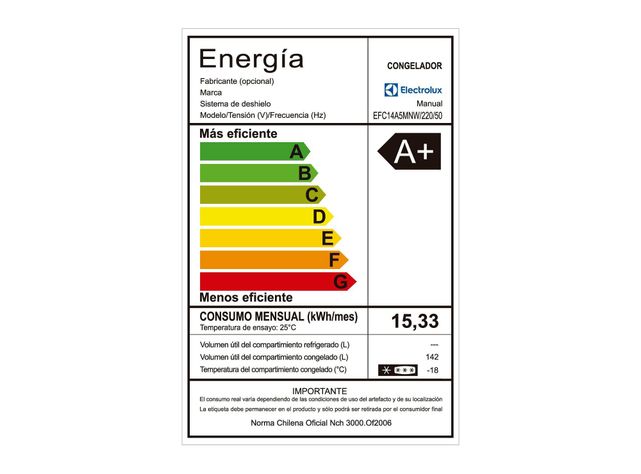 Freezer horizontal 142 litros EFC14A5MNW Electrolux-3