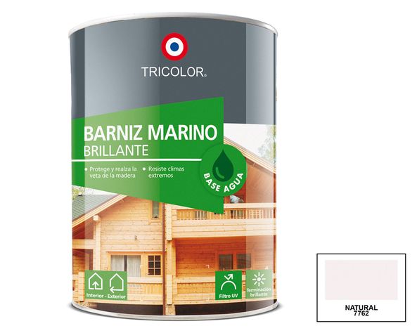 Barniz marino 1/4 galón natural brillante Tricolor-0