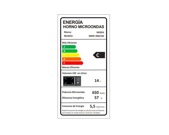 Microondas digital 20 litros Mirror Plus 20 gris Midea-4