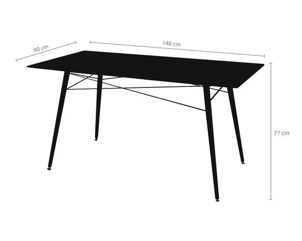 Mesa comedor Líneas transparente/natural M+Design-3