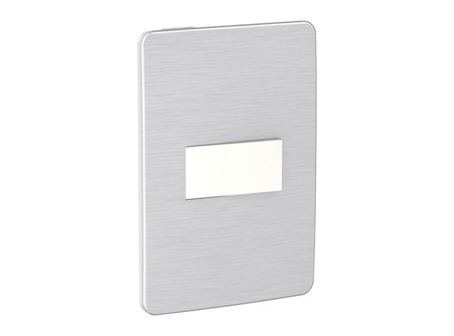 Placa armada 9/24 Orión aluminio cosmic gris Schneider-1