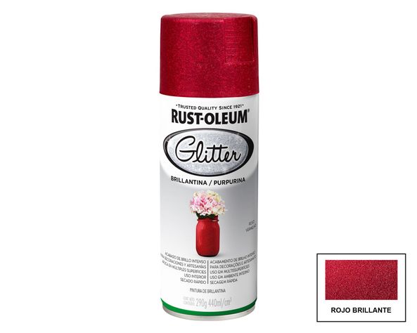 Pintura en spray 290 g Specialty Glitter rojo brillante Rust-Oleum-0