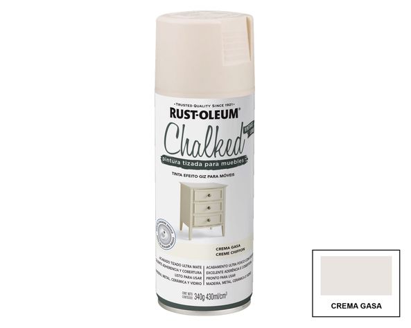 Pintura spray 340 gr Aero chalked crema gasa mate Rust-Oleum-0