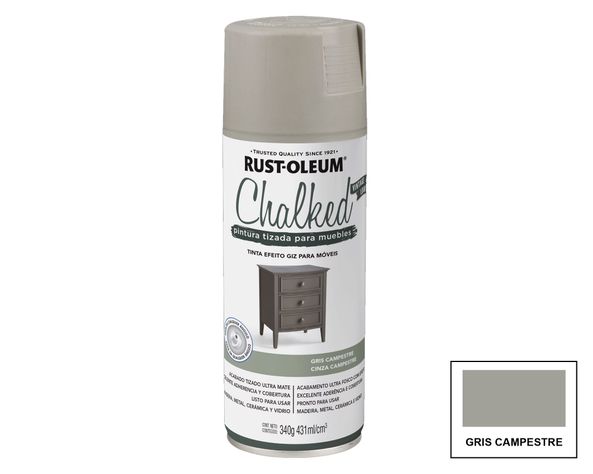 Pintura spray 340 gr Aero chalked gris campestre mate Rust-Oleum-0