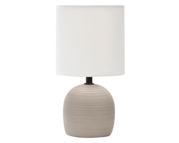 Lámpara sobremesa 1L E27 concreto beige Abitare-0
