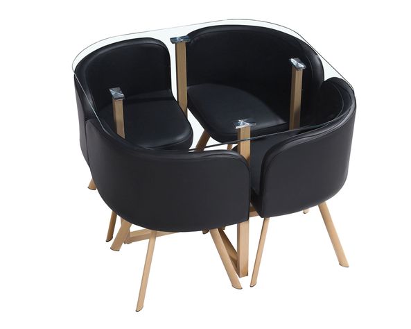 Comedor 4 sillas Pizza negro M+Design-4