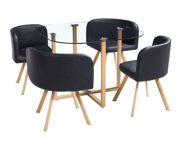 Comedor 4 sillas Pizza negro M+Design-2