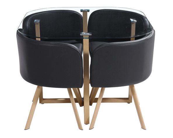 Comedor 4 sillas Pizza negro M+Design-0