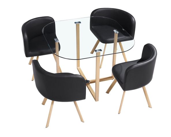 Comedor 4 sillas Pizza negro M+Design-3