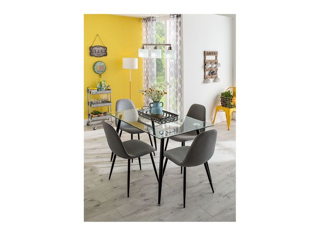 Comedor 4 sillas Cleto gris/negro M+Design-4
