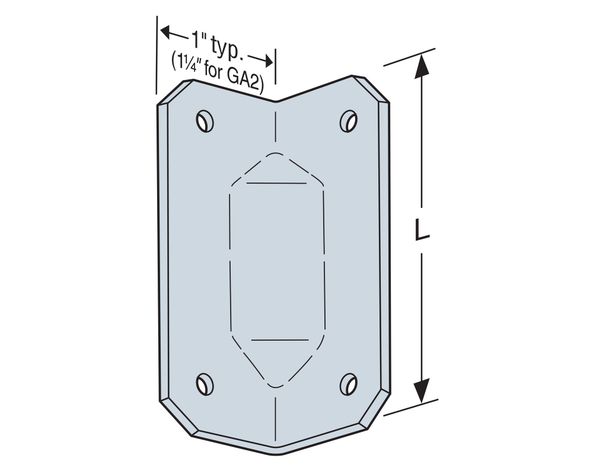 Escuadra de refuerzo 2 x 3/4'' galvanizado Simpson Strong-Tie.-2