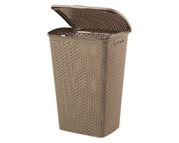 Canasto ropa 55 litros Bali taupé Reyplast-0