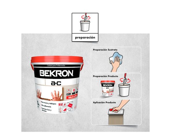 Adhesivo cerámico 25 kg pasta A-C gris Bekron-4