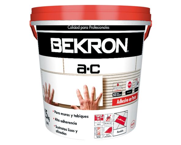 Adhesivo cerámico 25 kg pasta A-C gris Bekron-0