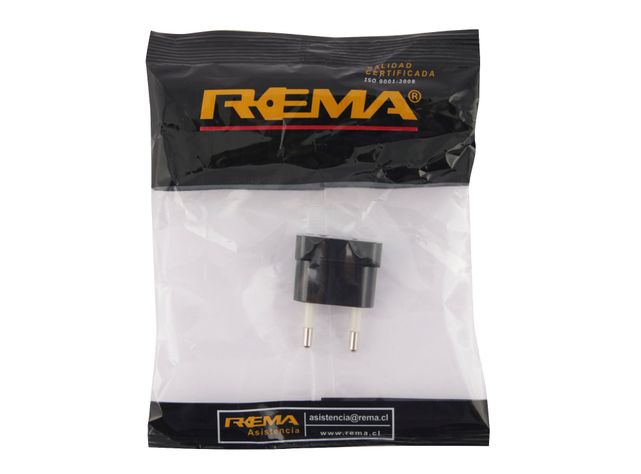 Adaptador patas planas 10A 250V negro Rema-3