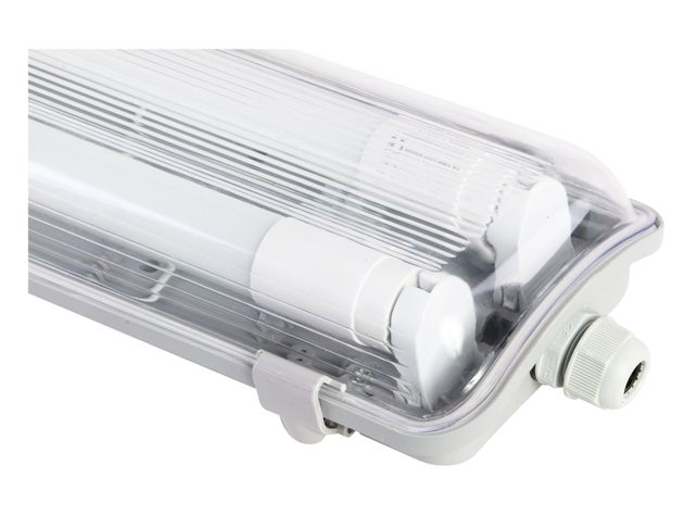 Equipo estanco 2L LED 66cm blanco/gris Drl-1