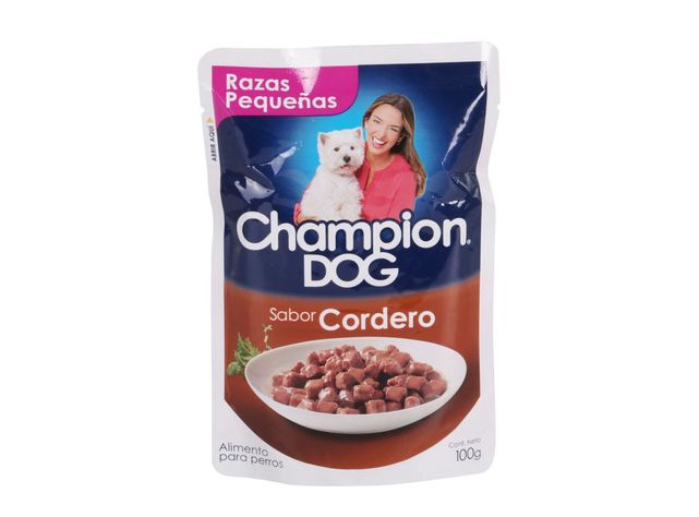 Alimento húmedo perro 100 gr razas pequeñas cordero Champion Dog-0