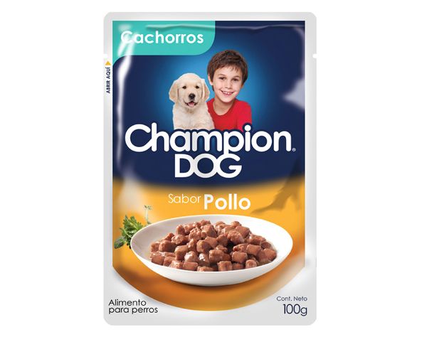 Alimento húmedo cachorro 100 gr pollo Champion Dog-1