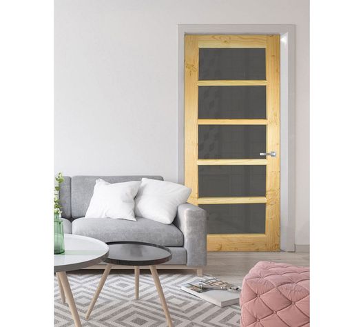 Puerta Pino Oregón Mirador Vidrio 90x200 cm AFN-0