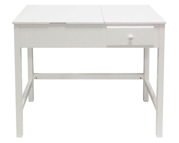 Escritorio 1 cajón con espejo Lyon blanco M+Design-0