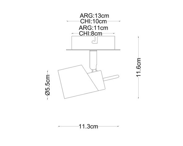 Spot 1L GU10 Altair negro Abitare-6