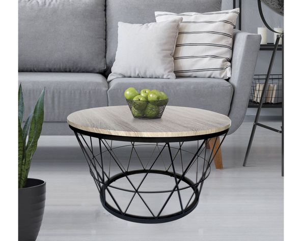 Mesa centro natural/negro M+Design-2