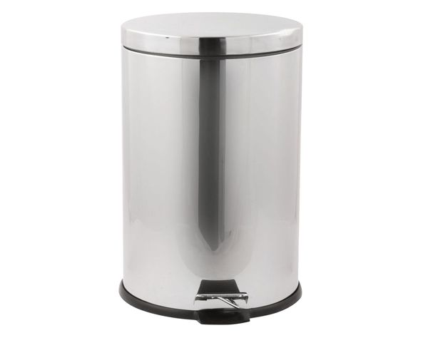 Basurero tapa y pedal 17.5 litros inox Cotidiana-0